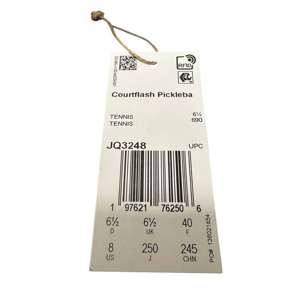 Adidas Courtflash Pickleball Halo Blue Silver court shoe sneaker Women’s 8 NIB - Picture 10 of 10